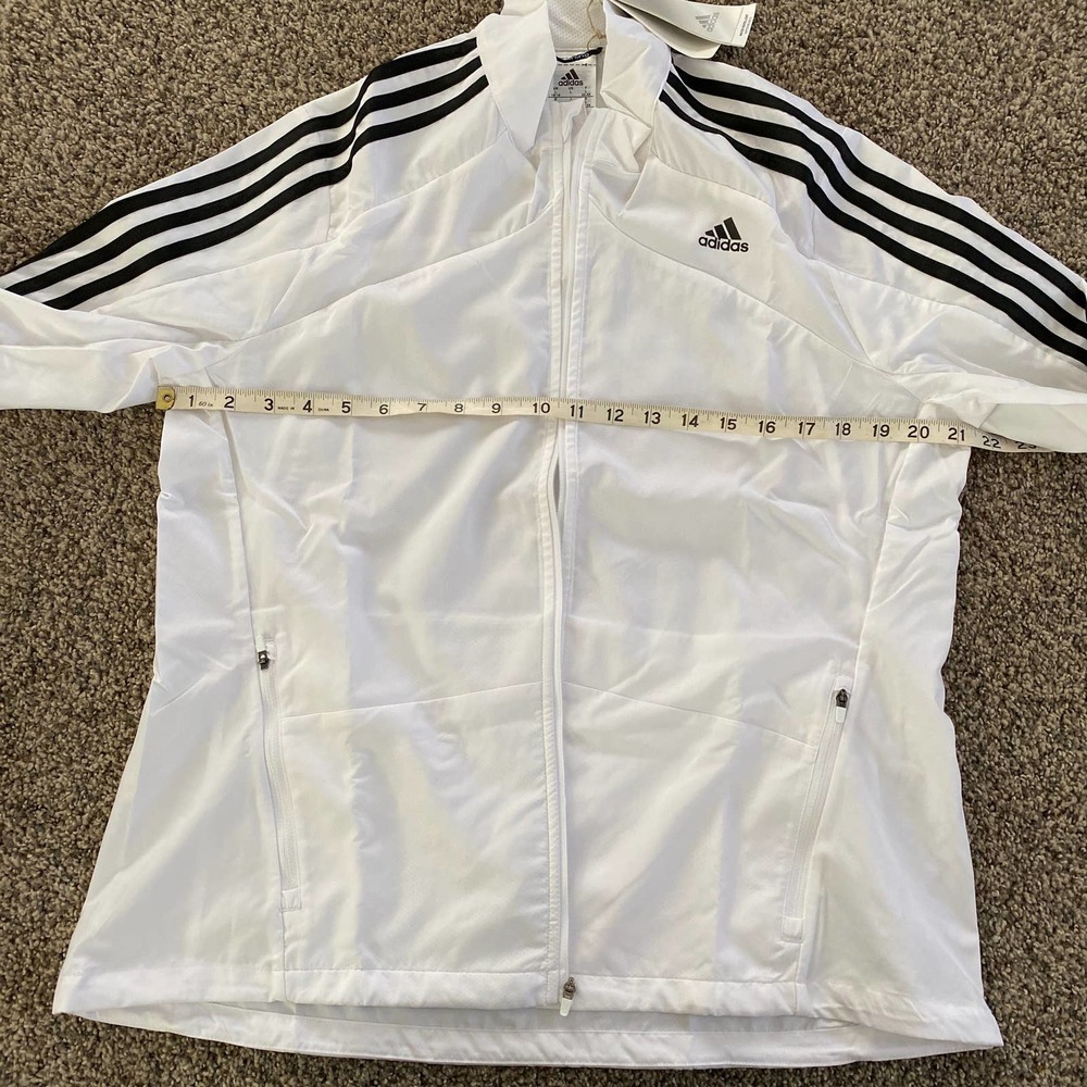 White Adidas Marathon Jacket - Large - Picture 7 of 8